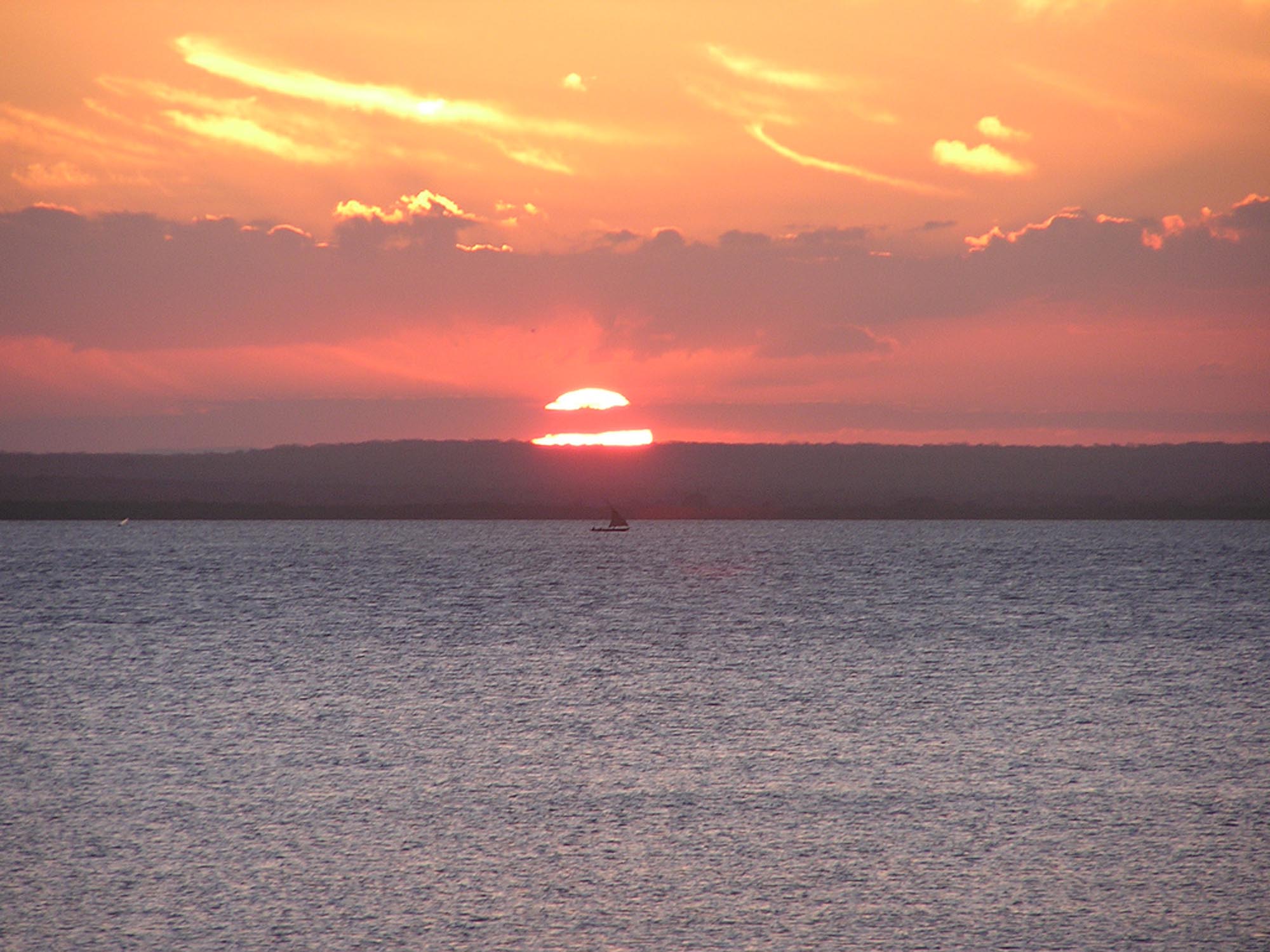 Sunset over water in Quirimbas