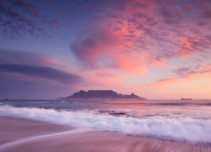 Table Mountain at sunset, Cape Town