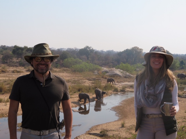 Guests on safari with elephant sighting