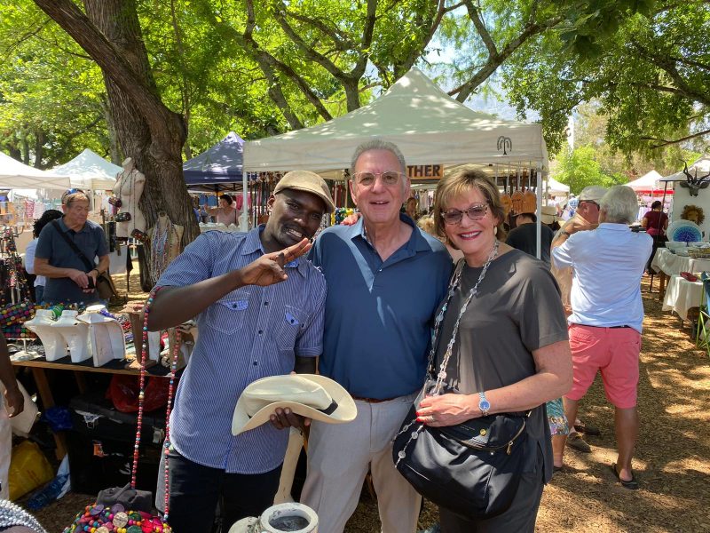Mike & Phyllis enjoying the Franschhoek Market