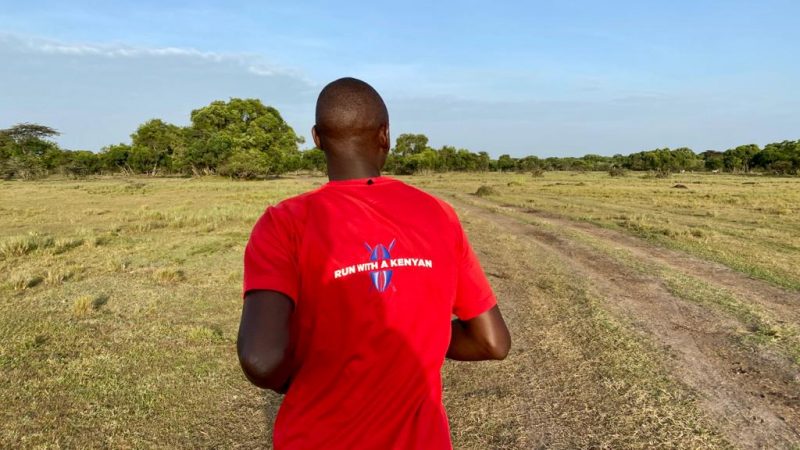 Dan's photo of Robert who he ran with on 3 of the mornings at Angama Mara