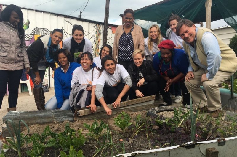 The TAS team planting food gardens in Khayelitsha township