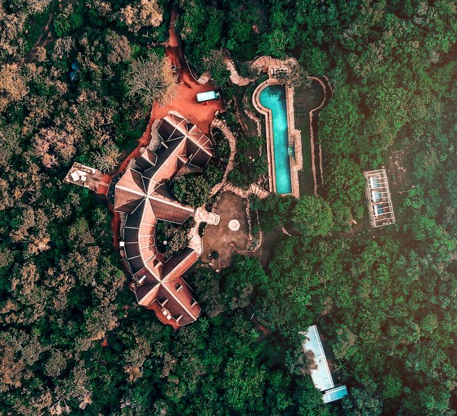 Birds eye view of the Villa at Cottars Safari
