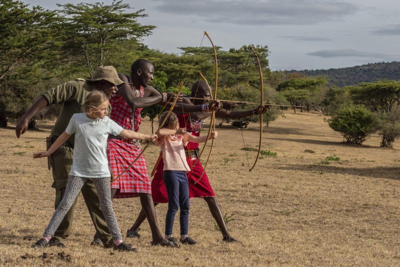 Cottars Safari bow and arrow activity
